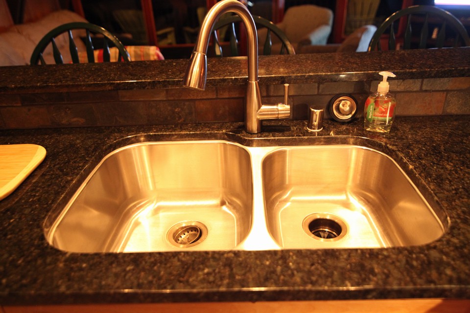 stainless steel double sink