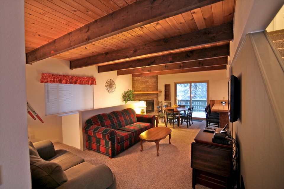 living room view from front entry