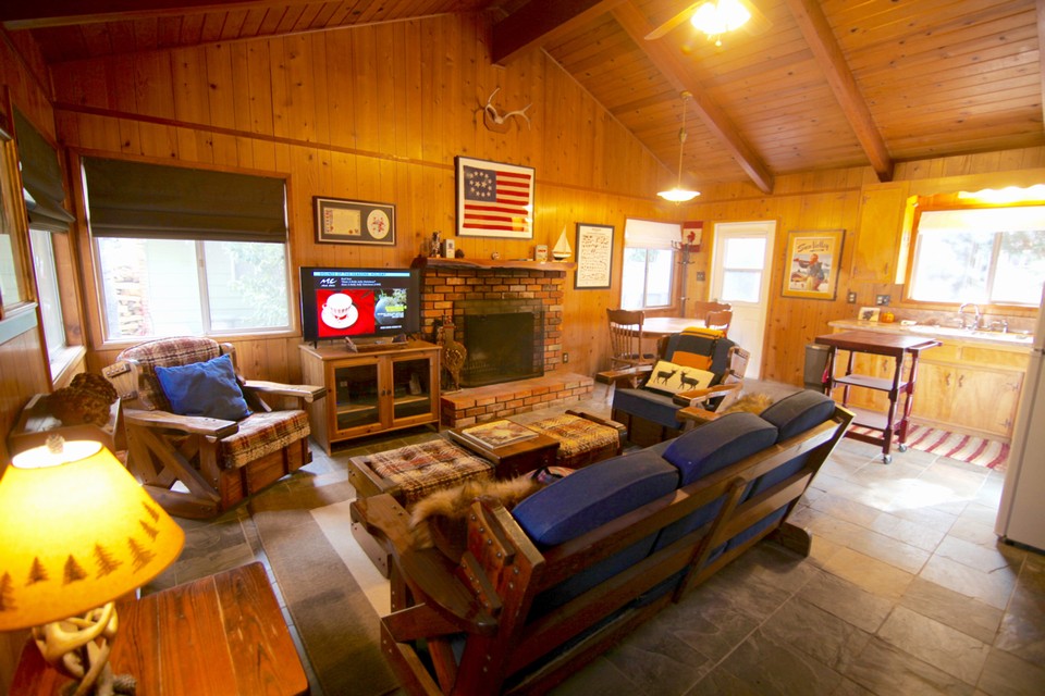 view of the living room from the front door
