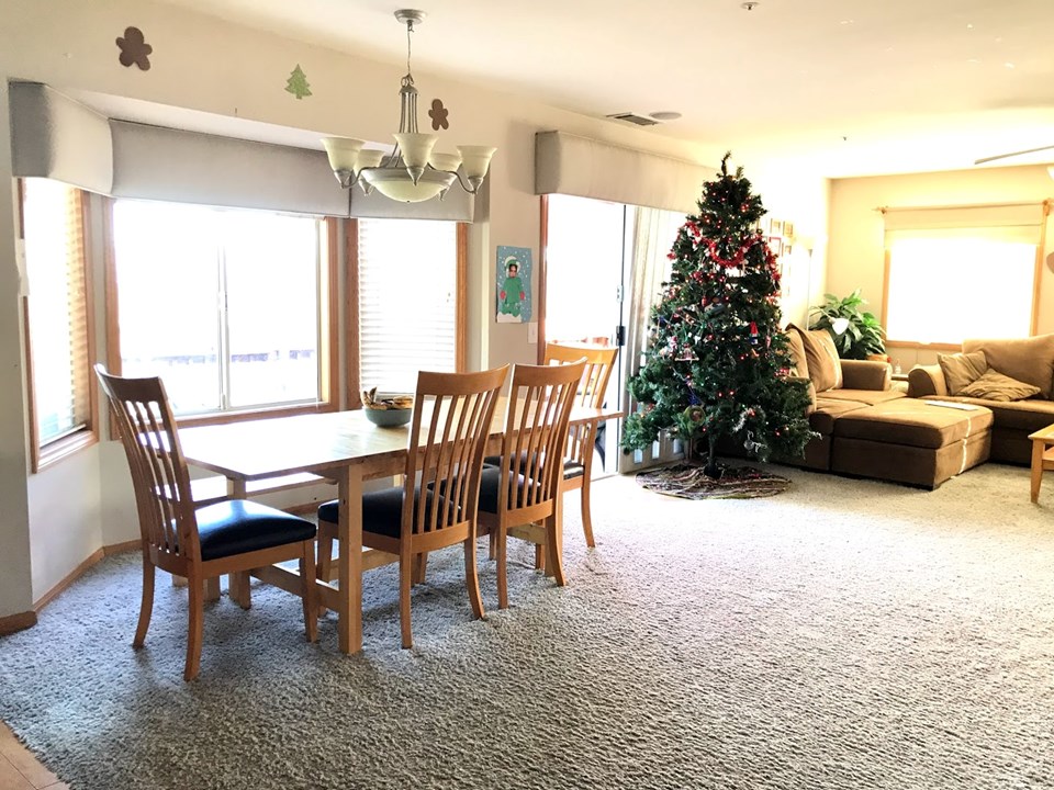 dining area and family room