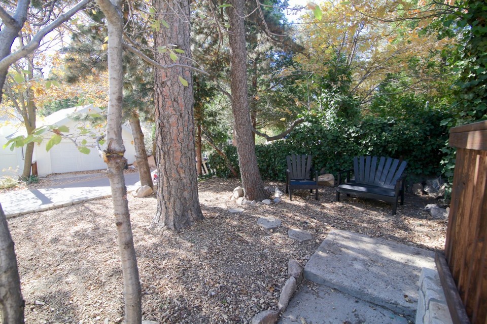 front yard with nice trees