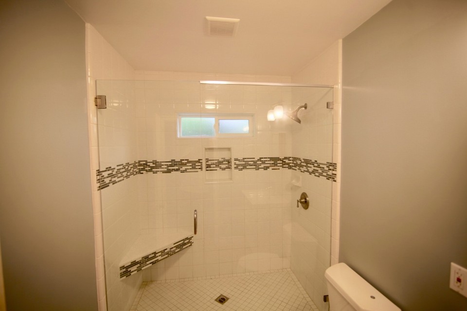 large custom shower